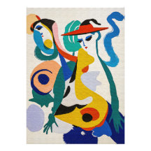 Contemporary Surrealism Colorful Geometric Fine Ar