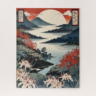 Contemporary ukiyoe, Japanese landscape in autumn ジグソーパズル