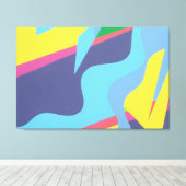 Contemporary Vibrant Abstract Art Print キャンバスプリント (インサイチュ (ウッドフロア))