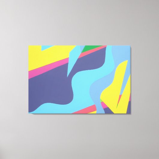 Contemporary Vibrant Abstract Art Print キャンバスプリント (正面)