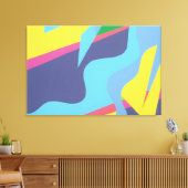 Contemporary Vibrant Abstract Art Print キャンバスプリント (インサイチュ (リビング))