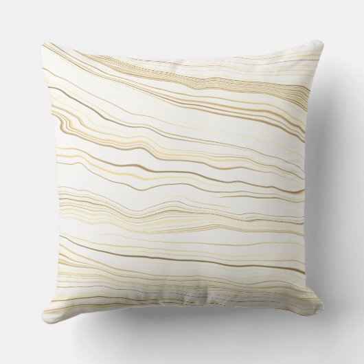 Contemporary White, Tan, Linen Pattern クッション (裏面)