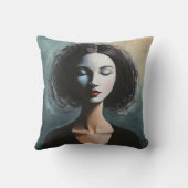 Contemporary Woman Portrait Wall Art クッション (裏面)