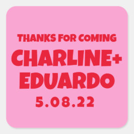 ContemporaryHandwritingレトロ結婚's スクエアシール