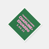 ContemporaryHandwritingレトロ結婚's スタンダードカクテルナプキン (角)