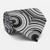 contempory白黒渦巻のモダン ネクタイ (ロール)