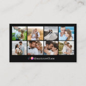 CONTENT 結婚 CREATOR 8の写真コラージュ黒 名刺 (正面)