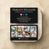 CONTENT 結婚 CREATOR 8の写真コラージュ黒 名刺