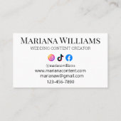 CONTENT 結婚 CREATOR 8の写真コラージュ 名刺 (裏面)