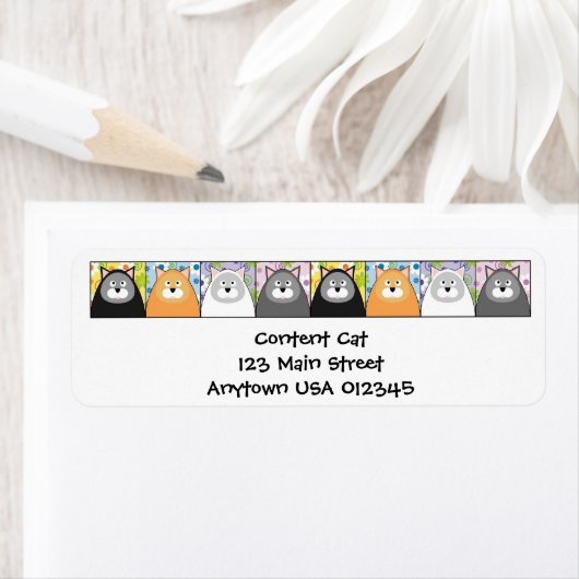 Content Cat住所 シール (インサイチュ)
