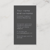 Content Creator add your photo Business Card 名刺 (裏面)