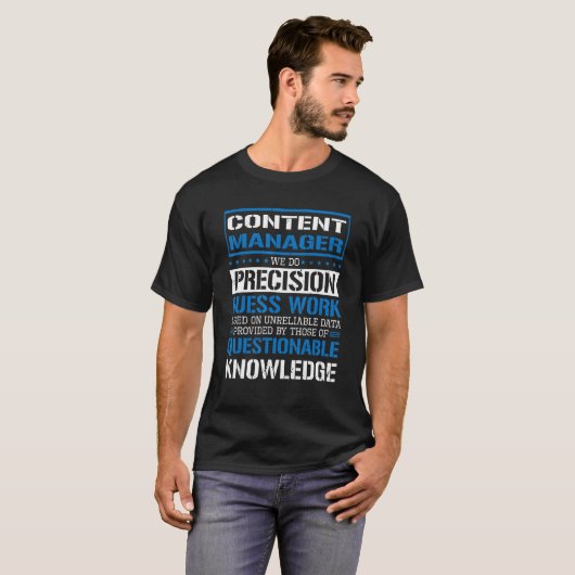 Content Manager Precision Guessworkを実行2 Tシャツ (正面フル)