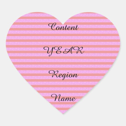 Content Year Region Name or Couple's Names ハートシール (正面)