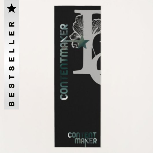 CONTENTMAKERヨガマット抽象芸術グリーンエメラルド ヨガマット