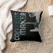 CONTENTMAKER枕抽象芸術トレンドインテリアブラック クッション (ブランケット)