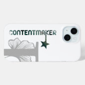 CONTENTMAKER iPhoneケーストレンド抽象芸術緑 Case-Mate iPhoneケース (裏面 (横))