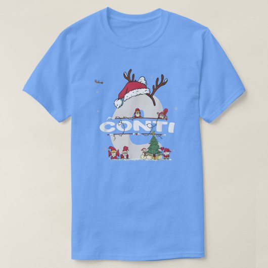 Conti Christmas Shirt w Conti Name for funny Xmas  Tシャツ (デザイン正面)