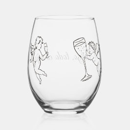 Contigo, todo es mejor ステムなしワイングラス