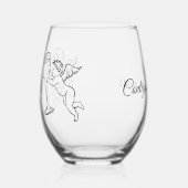 Contigo, todo es mejor ステムなしワイングラス (左)