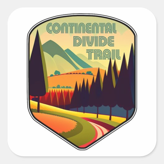 Continental Divide Trail Colors スクエアシール (正面)