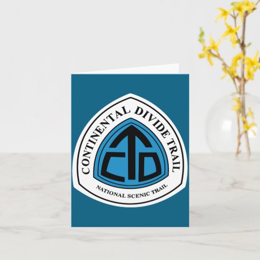 Continental Divide Trail Sign Usa  カード (黄色い花)