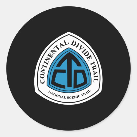 Continental Divide Trail Sign Usa ラウンドシール (正面)