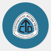 Continental Divide Trail Sign Usa _1  ラウンドシール (正面)