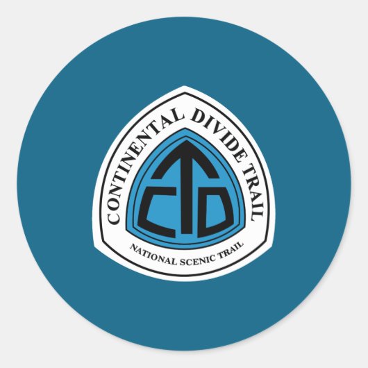 Continental Divide Trail Sign Usa _1  ラウンドシール (正面)