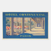 Continental Hotel (Paris) 長方形シール (正面)