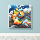 continental pulse キャンバスプリント (インサイチュ (ウッドフロア))