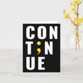 Continueセミコロン自殺Mental Health認識度 カード (黄色い花)