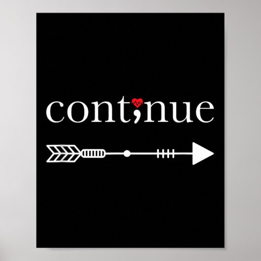 Continue Semicolon Shirt認識度Tシャツ ポスター (正面)