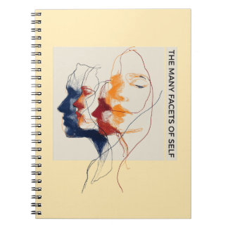 Continuous Line Drawing Mental Health Identity Art ノートブック