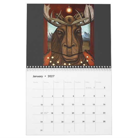 contortionist 2011年 カレンダー (1月 2027)