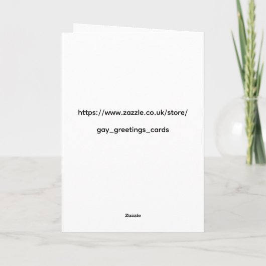 Contours in Grey Hot Guy Greetings Card カード (裏面)