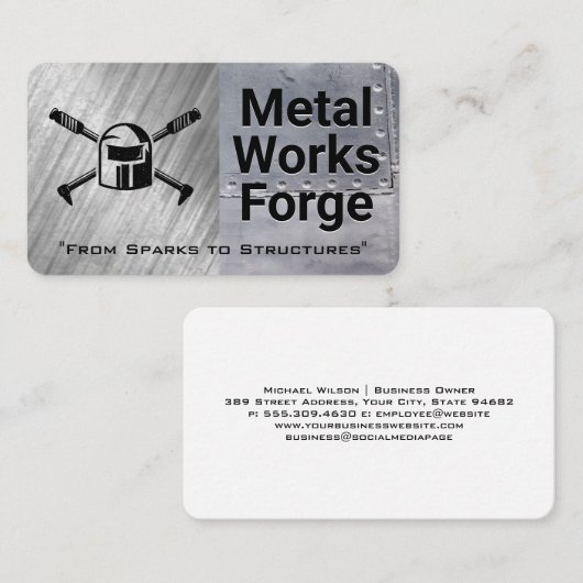 Contract Worker | Blue Collar Work | Welding 名刺 (正面/裏面)