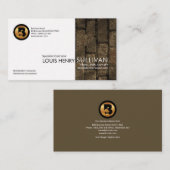 Contractorモダンでスタイリッシュなレンガ壁のパネル大将 名刺 (正面/裏面)