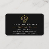 Contractor Black Gold QR Code 名刺 (正面)