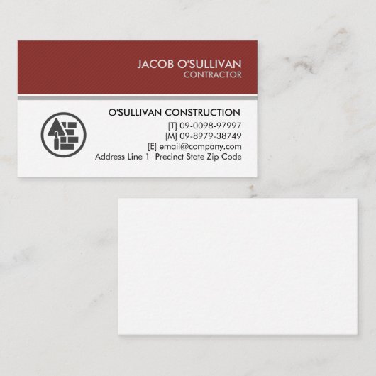 Contractor Construction House Repair 名刺 (正面/裏面)