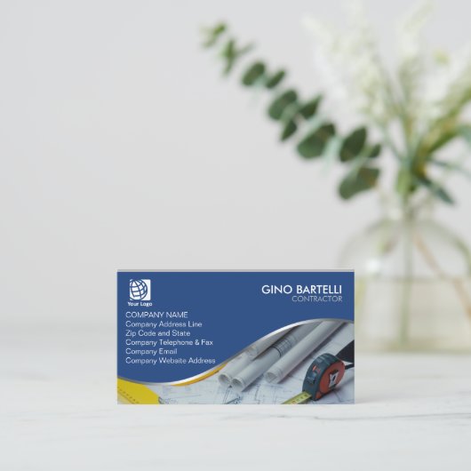 Contractor Construction Trade Skills 名刺 (スタンド正面)