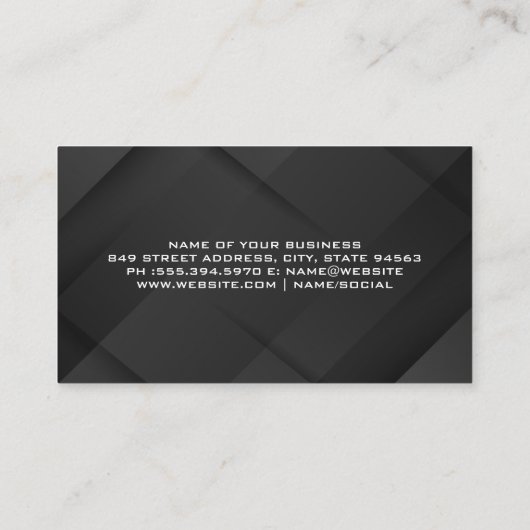 Contractor Craftsman  | Building Engineer 名刺 (裏面)