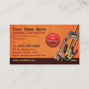 Contractor Handyman大将の名刺のテンプレート 名刺