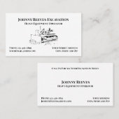 Contractor Heavy Equipment Operator Business Card 名刺 (正面/裏面)