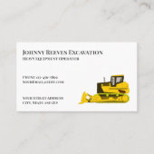 Contractor Heavy Equipment Operator Business Card 名刺 (正面)