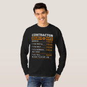 Contractor Hourly Rate Labor Rates Sarcastic Tシャツ (正面フル)