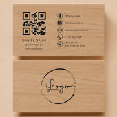Contractor Wood Professional QR Code 名刺