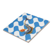 Contrada Capitana dell' Onda (Wave) Palio タイル (側面)