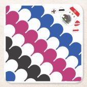 Contrada Sovrana dell' Istrice (Porcupine) Palio スクエアペーパーコースター (正面)