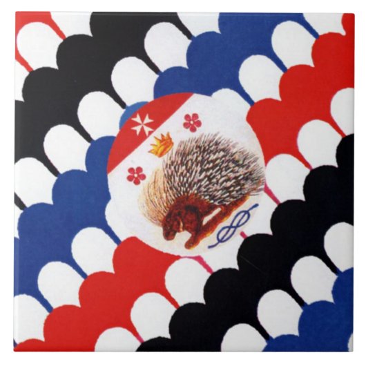 Contrada Sovrana dell' Istrice (Porcupine) Palio タイル (正面)