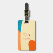 Contrast Abstract Geometric Background ラゲッジタグ (正面縦)